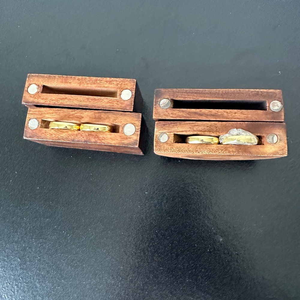 Wooden Magnetic Hidden Ring Box